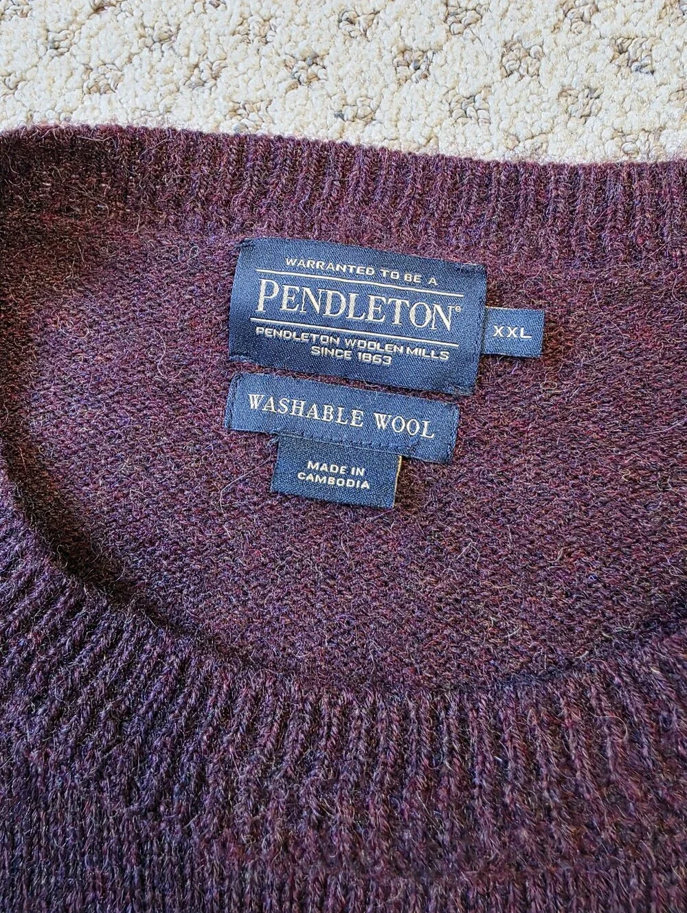 Pendleton washable wool